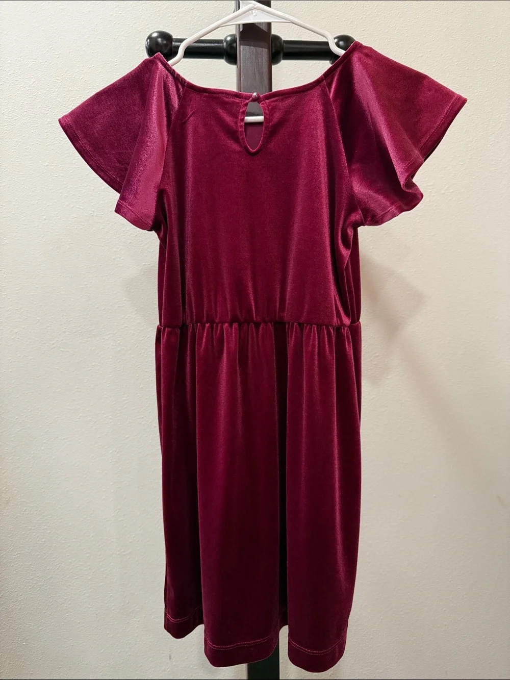EUC Old Navy Girls' Burgundy Velvet Dress - girls 8
